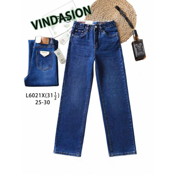 6021-2 # синие женские джинсы (VINDASION, 6 ед. размеры норма: 25-30) выдача на следующий день