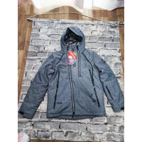 0191-6* серая мужская лыжная куртка (термо подкладка, 5 ед. размеры норма: M. L. XL. 2XL. 3XL) выдача на следующий день