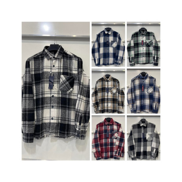 2531-99# выбор цвета мужская рубашка (10 ед, размеры полубатал: XL-5XL) выдача на следующий день