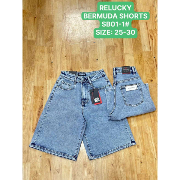 0001# блакитні жіночі джинсові шорти relucky (стрейч-коттон, 6 од., розміри норма: 25-30) видача наступного дня Relucky