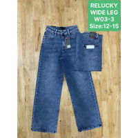 0003-3# синие детские джинсы relucky (стрейч-коттон, 6 ед, размеры детские: 12-15) выдача на следующий день Джинсы