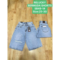0048# голубые женские джинсовые шорты relucky (стрейч-коттон, 6 ед, размеры норма: 25-30) выдача на следующий день Relucky