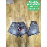 0052# серые женские джинсовые шорты (Relucky, 6 ед, размеры норма: 25-30) выдача на следующий день Relucky