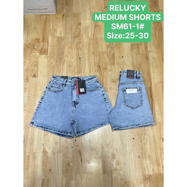 0061# голубые женские джинсовые шорты (Relucky, 6 ед, размеры норма: 25-30) выдача на следующий день Relucky