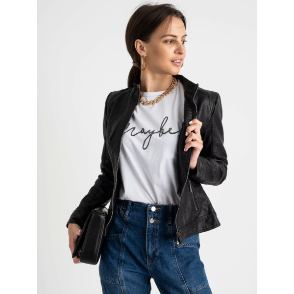 2015-7 / черные женская кртка (Экокожа, 7 ед. размеры норма:S. S. S. S. S. S. S) Куртка