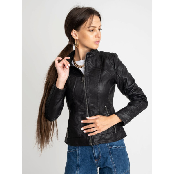 2015-7 / черные женская кртка (Экокожа, 7 ед. размеры норма:S. S. S. S. S. S. S) Куртка