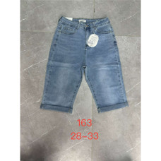 0163# голубые женские джинсовые шорты (New Jeans, стрейч, 6 ед, размеры полубатал: 28-33) выдача на следующий день New Jeans