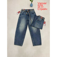 0299# сині жіночі джинси vanver (стрейч коттон, 6 од., розміри напівбатал: 28-33) видача наступного дня Vanver