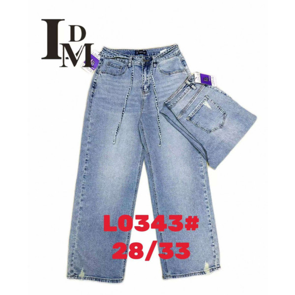 0343# голубые женские джинсы (LDM, 6 ед, размеры полубатал: 28-33) выдача на следующий день Джинсы