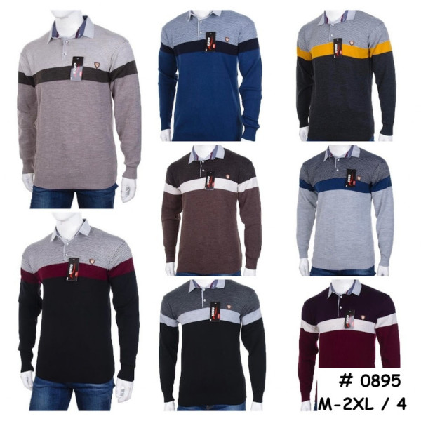 0895* выбор цвета мужской свитер (4 ед, размеры норма: M-2XL) выдача на следующий день Свитер
