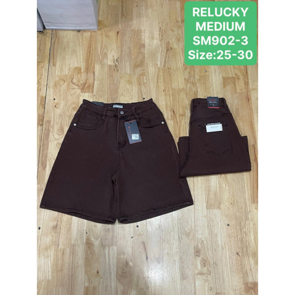 0902# коричневые женские джинсовые шорты (Relucky, 6 ед, размеры норма: 25-30) выдача на следующий день Relucky