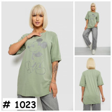 1023# выбор цвета женская футболка (4 ед, размеры норма: S-M) выдача на следующий день Футболка