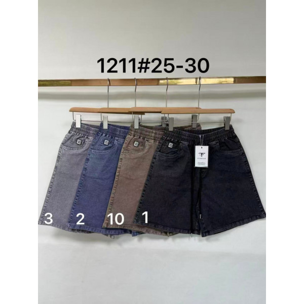 1211# выбор цвета женские джинсовые шорты (Fudeyan, 6 ед, размеры норма: 25-30) выдача на следующий день Джинсы