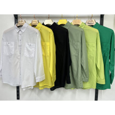 16352085# выбор цвета женская рубашка (коттон, 5 ед, размеры норма: s-2xl) выдача на следующий день Рубашка