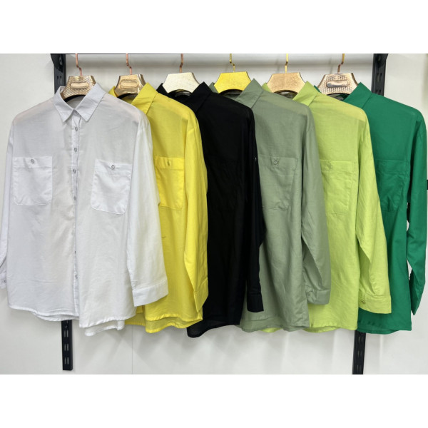 16352085# выбор цвета женская рубашка (коттон, 5 ед, размеры норма: s-2xl) выдача на следующий день Рубашка