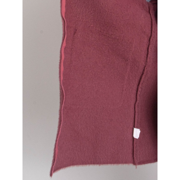 0565-33 фрезовый женский кардиган (шерсть альпаки, на змейке, 1 ед. универсальный полубатальный размер: 48-52) Кардиган