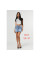 5071# голубые женские шорты-юбка (New Jeans, стрейч, 6 ед, размеры норма: 26-31) выдача на следующий день New Jeans