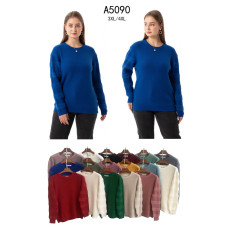 5090* микс цветов женский свитер (Kiss me, 10 ед, размеры батал: 3XL-4XL) выдача на следующий день Kiss me
