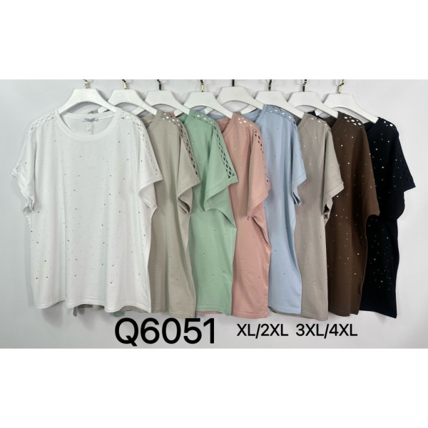 6051# микс цветов женская футболка (Kiss me, 10 ед, размеры батал: 2XL-4XL) выдача на следующий день Kiss me