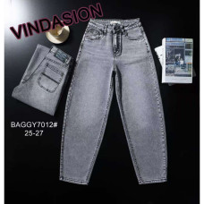 7012# сірі жіночі джинси (Vindasion, стрейч-коттон, 6 од., розміри норма: 25-27) видача наступного дня Vindasion