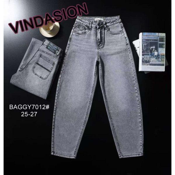7012# серые женские джинсы (Vindasion, стрейч-коттон, 6 ед, размеры норма: 25-27) выдача на следующий день Vindasion
