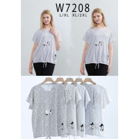 7208 # мікс кольорів жіноча футболка (10 од., розміри напівбатал: L-2XL) видача наступного дня Kiss me