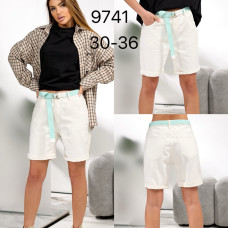 9741# белые женские шорты (6 ед, размеры батал: 30-36) выдача на следующий день Шорты