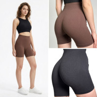 0414 микс цветов женские велосипедки (рубчик, с ефектом PUSH-UP. 6 ед. размеры на бирке L/4XL соответствуют нерме S/XL) Велосипедки