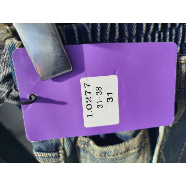 0277# сині жіночі джинси з камінням (стрейч-коттон, 6 од., розміри батал: 31-38) видача наступного дня LDM