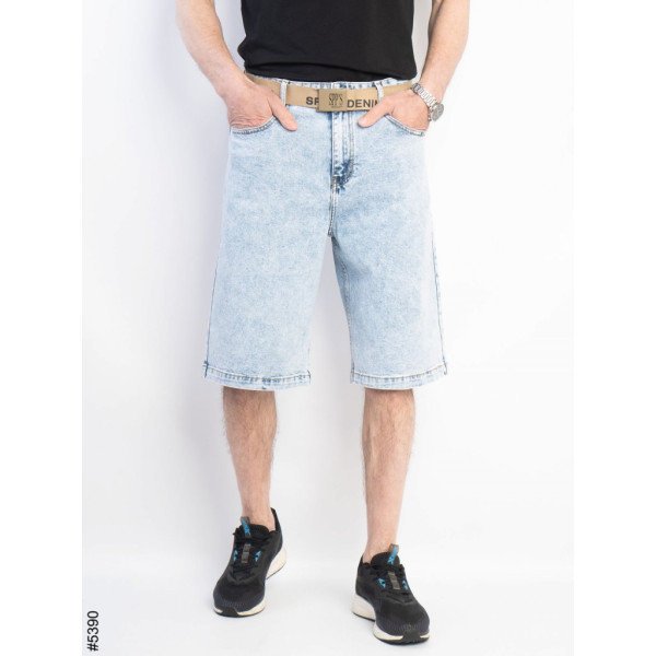 5390# голубые мужские джинсовые шорты (SPP'S JEANS, стрейч коттон, 8 ед, размеры норма: 29-36) выдача на следующий день SPPS