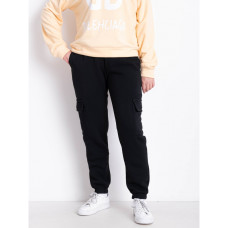 9997-1 черные женские спортивные брюки (AOLONG. технитка на флисе, не кашлатится, 5 ед, размеры полубатал: XL. 2XL. 3XL. 4XL. 5XL) Aolong