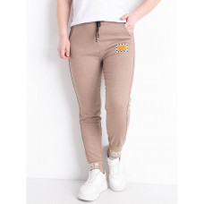 0906-2 бежевые женские спортивные штаны на байці (AOLONG, 5 ед. размеры на бирках: XL-5XL, соответствуют полубаталу: L-4XL) Aolong