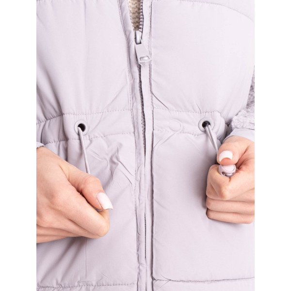 7060-66 серая женская зимняя куртка (синтепон, 5 ед. размеры норма: S. M. L. XL. 2XL) Saint Wish