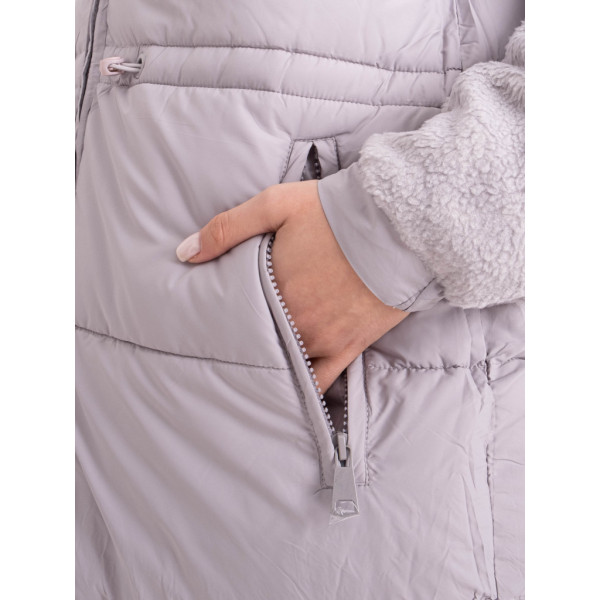 7060-66 серая женская зимняя куртка (синтепон, 5 ед. размеры норма: S. M. L. XL. 2XL) Saint Wish
