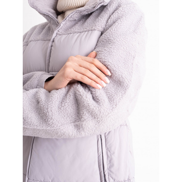 7060-66 серая женская зимняя куртка (синтепон, 5 ед. размеры норма: S. M. L. XL. 2XL) Saint Wish