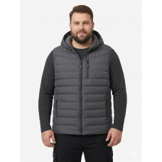 0207-26 сіра чоловіча жилетка (синтепон, з капюшоном, 5од, розміри на бірках, 5XL. 6XL. 7XL. 8XL. 9XL, відповідають баталу: 2XL. 3XL. 4XL. 5XL. 6XL) Жилетка