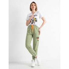 0016-74 оливковые женские спортивные брюки (X&D, двунитка, 4 ед. размеры: M. L. L. 3XL) X&D