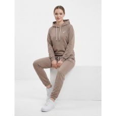 15224-43 бежевий спортивний костюм жіночий (Mishely, двонитка, з капюшоном, манжет, з кишенями, 3ед, розміри норма: S. M. L) Спортивний костюм