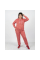 4959-51 красный женский спортивный костюм (двухнитка, кофта на змейке, 5ед, размеры полубатал: 46, 48, 50, 52, 54) Спортивный костюм