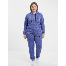 4961-2 синый женский спортивный костюм (двухнитка, кофта на змейке, с капюшоном, 5ед, размеры полубатал: 46, 48, 50, 52, 54) Спортивный костюм