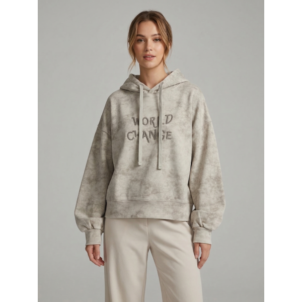 820806-6 серый женский худи (двухнитка, варка, укороченая, с капюшоком, 1 ед, универсальный размер норма : S/L) Худи