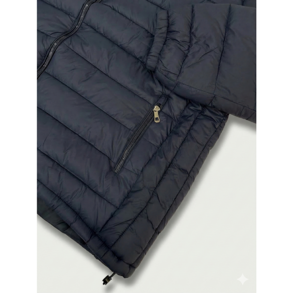 28277-2 синяя мужская куртка (синтепон, с капюшоном, 5ед, размеры батал: 56, 58, 60, 62, 64) Куртка