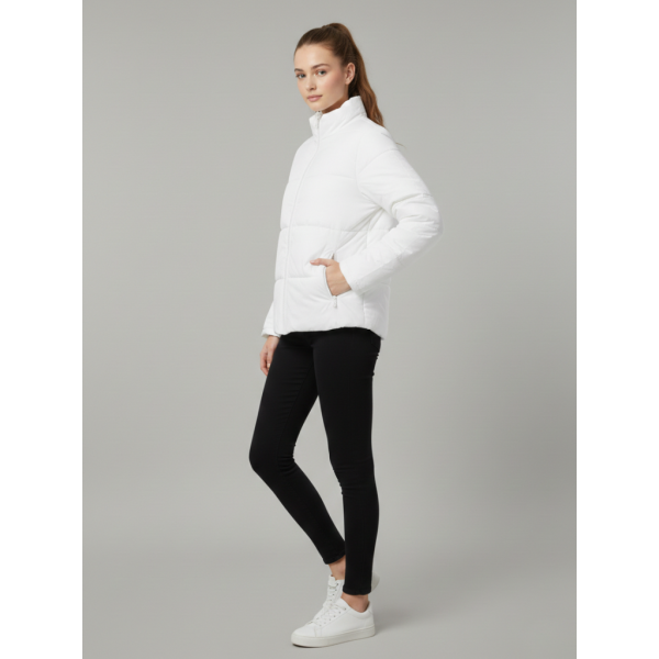 0415-10 белая женская куртка (5'TH AVENUE, синтепон, 4 ед. размеры норма: 42. 44. 46, 48) 5`th Avenue