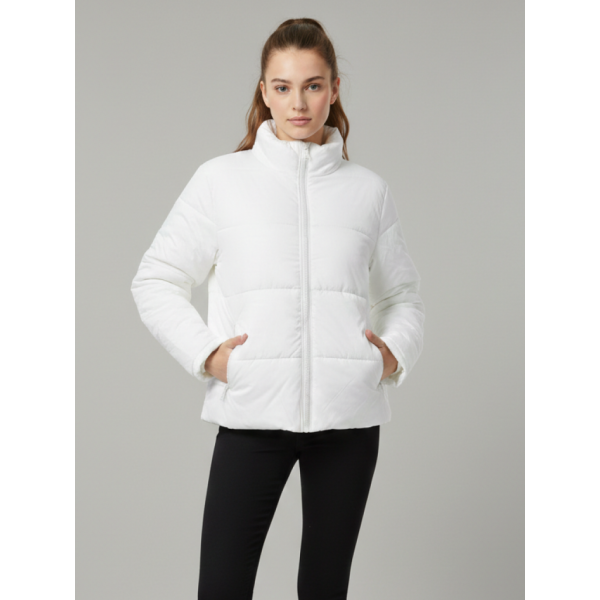 0415-10 белая женская куртка (5'TH AVENUE, синтепон, 4 ед. размеры норма: 42. 44. 46, 48) 5`th Avenue
