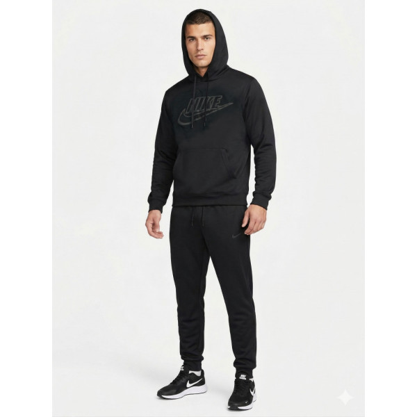 4646-1 черный мужской спортивный костюм (штаны турецкая лакоста, манжет, карман на змейке, кофта турецкий пенье, с капюшоном, 5 ед. размеры норма: 46, 48, 50, 52, 54) Спортивный костюм