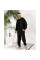 12650-1 черный мужской спортивный костюм (SARA, микро-велюровый, 2 ед. размеры батал: 50-52. 54-56) Sara