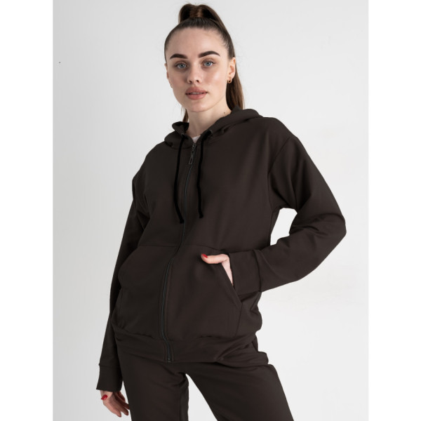 5371-9 коричневий жіночий спортивний костюм (5'TH AVENUE, турецька двонитка, 4 од. розміри норма: 42. 44. 46. 48)