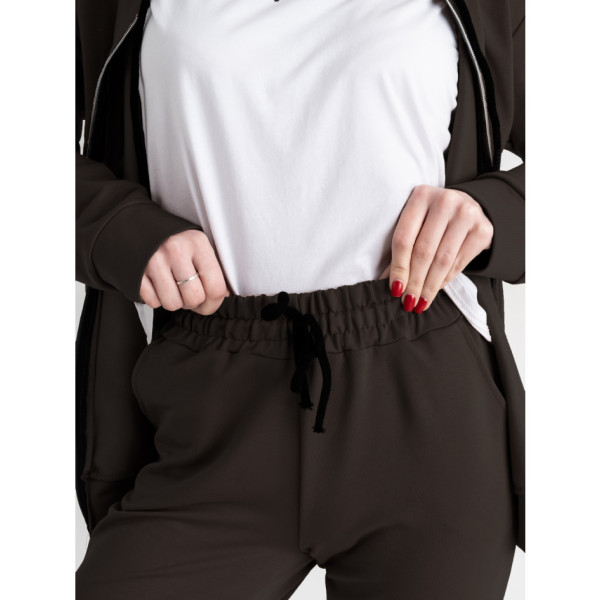 5371-9 коричневий жіночий спортивний костюм (5'TH AVENUE, турецька двонитка, 4 од. розміри норма: 42. 44. 46. 48)