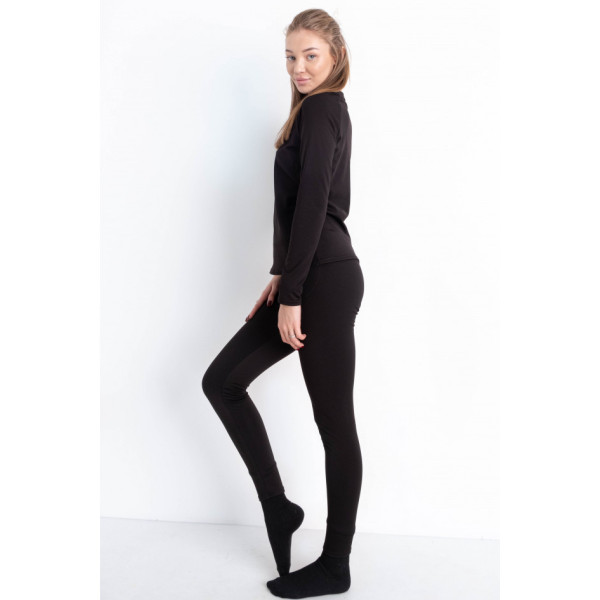 0310-1 чорна жіноча термобілизна (5'TH AVENUE, байка, 4 од. розміри норма: 42. 44. 46. 48)