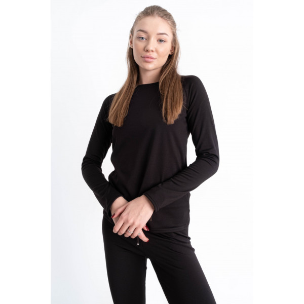 0310-1 чорна жіноча термобілизна (5'TH AVENUE, байка, 4 од. розміри норма: 42. 44. 46. 48)